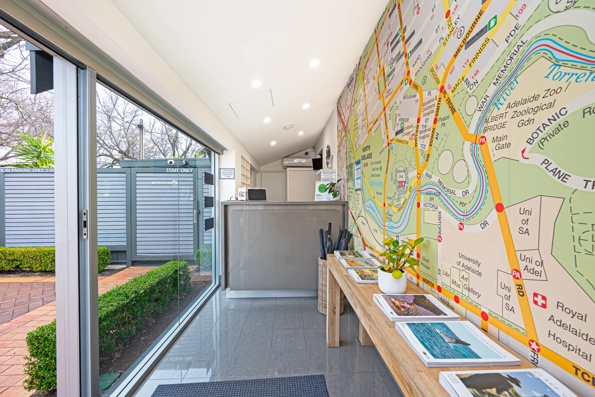 Daytime reception at North Adelaide Boutique Stays accommodation